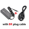Adaptador de corriente universal negro para portátil, con cable y enchufe de reemplazo.