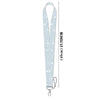 A light blue minimalist heart-shaped lanyard for badges and keys.
