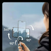 A person holds a magnetic selfie stick with a smartphone attached, demonstrating multi-angle adjustment for shooting.