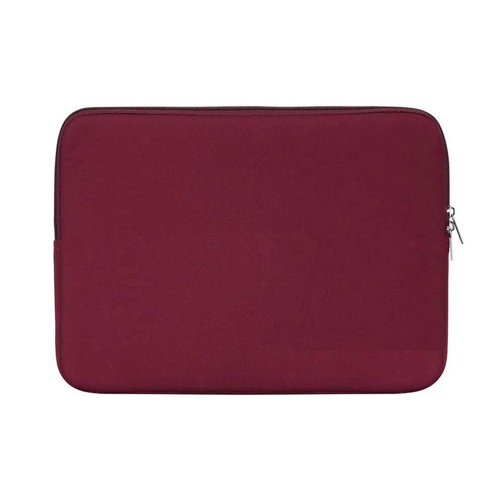 Funda delgada de algodón color borgoña intenso para portátiles, cuadernos y tabletas.