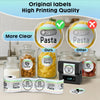 Round thermal sticker labels for pasta and strawberry products with high printing quality