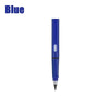 Un crayon d'écriture bleu illimité présenté verticalement.