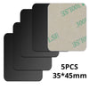 Five black magnetic mount plates with LSE markings and 35x45mm dimensions.