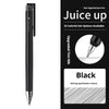 A black Pilot Juice Up fine point gel pen is shown with writing specifications and ink options details.