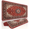 Vintage Persian rug design gaming mouse pad with a non-slip rubber base