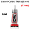 A bottle of B-7000 clear liquid adhesive with a white cap and label.
