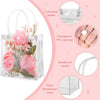 Bolsa de mano tipo tote de PVC transparente con asa reforzada y botón conveniente