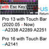 Primer plano de una cubierta de teclado de silicona para MacBook, mostrando varias teclas y etiquetas de función.