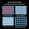 Four slides are available: Red (neutral), Gray (speed), White semi-transparent (speed), and Blackupe (control).