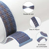 Close-up view of a blue nylon loop watch strap showing its flexible, soft texture and adjustable features.