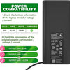 A black 130W USB-C laptop charger with compatibility information and output specifications.