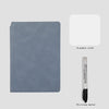 A set of A5 reusable whiteboard notebooks featuring a gray cloth cover and a dry-erase marker.