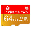 بطاقة ذاكرة حمراء وبرتقالية تحمل اسم Extreme PRO سعة 64 جيجابايت
