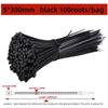 Black heavy-duty nylon cable ties with 100 roots per bag, measuring 5x300mm.