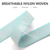 A light blue breathable nylon woven watch strap shown in a close-up view.