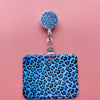 Leopard Retractable Card Holder Clip for Badges and IDs