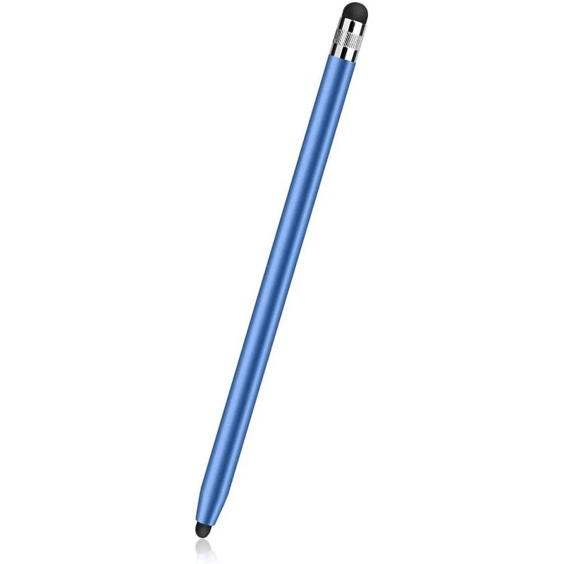 A blue universal double-ended stylus with a black tip shown diagonally.