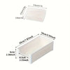 A white cable organizer storage box with dimensions 9.5cm/3.7in by 6.5cm/2.6in.