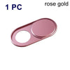 One piece of rose gold slim camera slider for digital privacy.