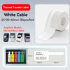 Roll of white thermal transfer labels with various applied models and dimension specifications