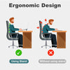 Illustration comparing ergonomic design with and without a laptop stand for working.