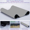 Gray anti-fraying stitched frame mousepad showing double stitched edges and thickness