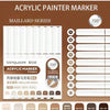 A set of 9 colors of 720 degree acrylic paint markers from the Maillard series for drawing and art