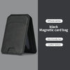 Portefeuille magnétique noir en cuir pour iPhone