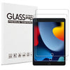A box and a tablet showing a premium tempered glass screen protector for an iPad.