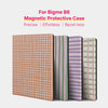 A set of magnetic protective cases in various striped colors for a Bigme B6 e-reader.