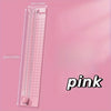 A pink portable manual paper cutter trimmer with a 6cm blade visible against a pink background.