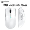 A white Attack Shark X11 SE lightweight wireless gaming mouse shown from the top and side views.