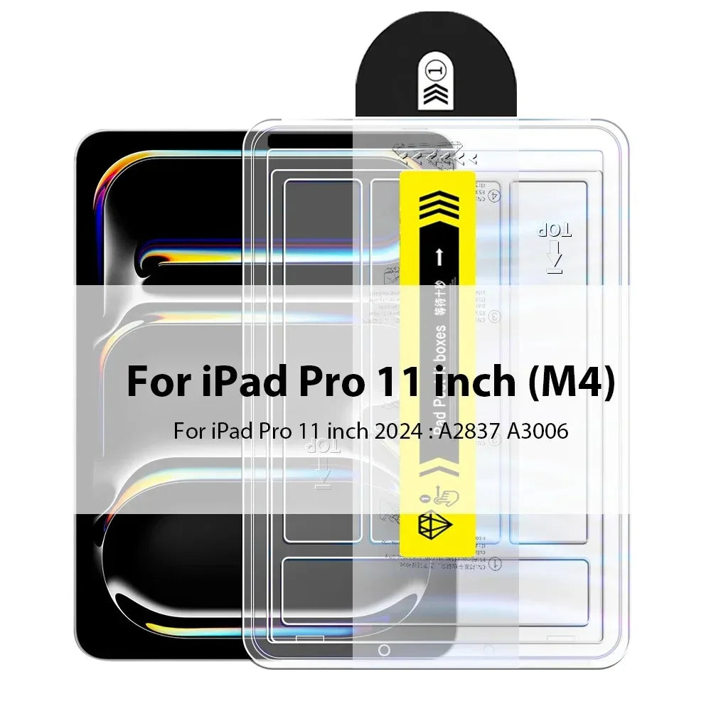 A clear plastic screen protector for an iPad Pro 11 inch (M4) device.