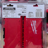 Red Milwaukee bit storage case with multiple slots for various bits and accessories