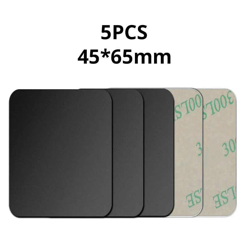 Five black magnetic mount plates measuring 45x65mm