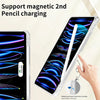 A clear protective case for an Apple Pencil is shown with magnetic charging support.