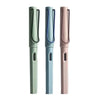 A set of three Morandi Retro fountain pens in mint green, blue, and pink.