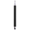 A black dual-tip capacitive stylus pen with a silver tip.