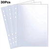 30 pieces of A5 transparent photo card binder sleeves with grommets