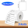 Rolle thermischer Etikettpapier mit Beispiel- und Mengeninformation