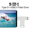 محرك أقراص فلاش من النوع C ومحول USB 2.0 بجوار هاتف يعرض مشهدًا تحت الماء.