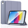 A silver protective case for an iPad is shown next to the device.