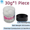 A glass jar of GD370 thermal conductive grease paste with a black lid and an accompanying black canning ring.