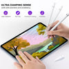 Eine Hand hält einen Stift, der auf einem Apple iPad eine Naturszene zeichnet, was die Ultra-Dämpf-Funktion demonstriert.