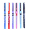 A set of six precision rollerball gel pens in various colors and finishes.