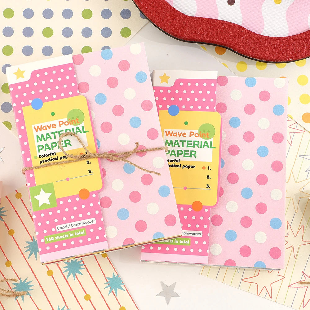 Colección de hojas de papel de scrapbooking con patrones rosa y amarillo para diario y manualidades.