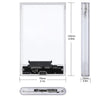 A clear plastic enclosure for an external SATA to USB 3.0 HDD, shown with its components and dimensions.