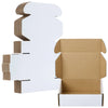 A set of ten eco-friendly kraft gift boxes, some white and some brown, displayed in various packaging forms.