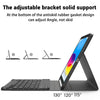 Adjustable bracket solid support for an iPad keyboard case, showing three different angles.