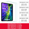 A collection of tempered glass screen protectors for various generations of iPad Pro models.